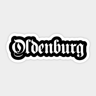 Oldenburg written with gothic font Sticker